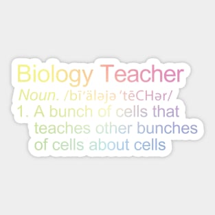 Biology Teacher Definition Sticker